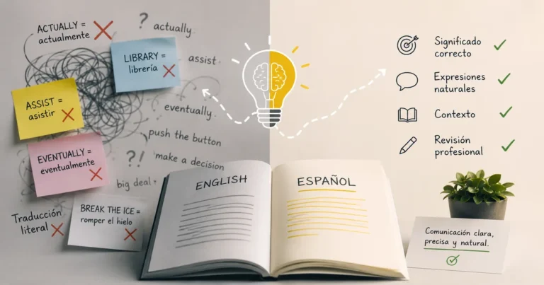 Errores comunes al traducir del inglés al español